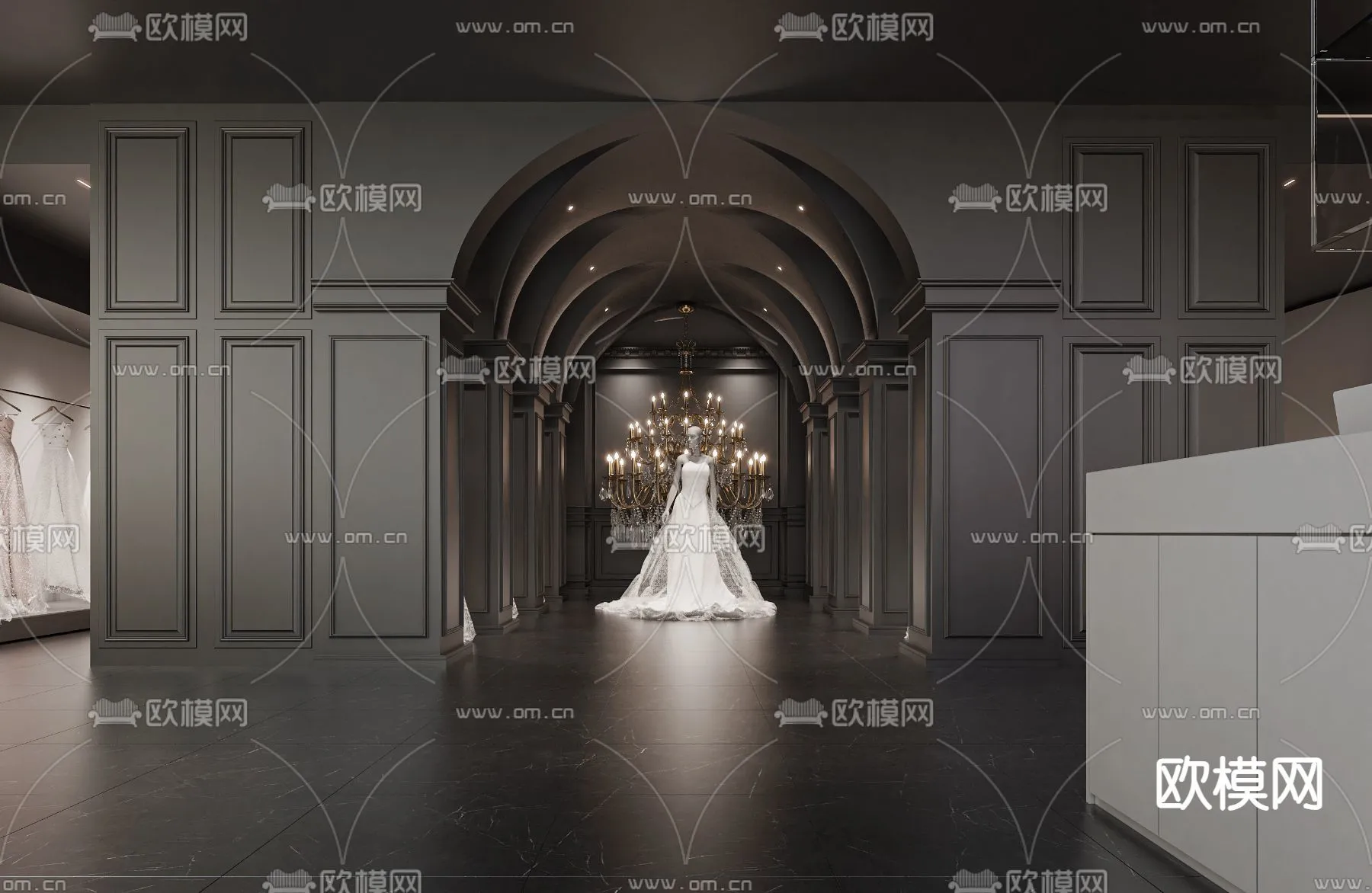 Bridal Shop – Wedding Store – Interior Desgin 3D Scene – 038