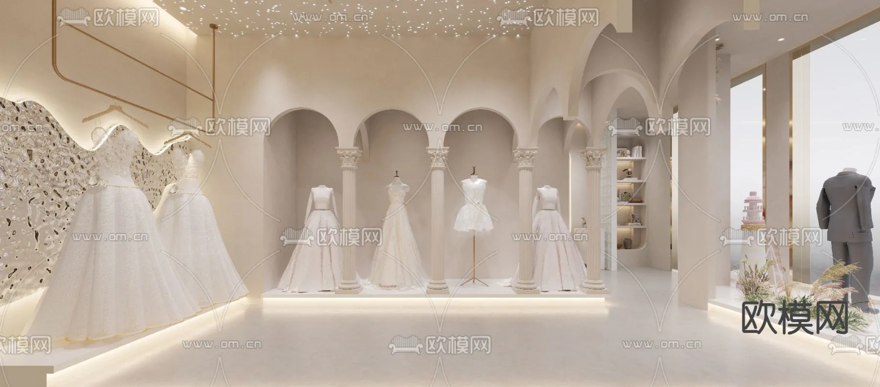 Bridal Shop – Wedding Store – Interior Desgin 3D Scene – 046