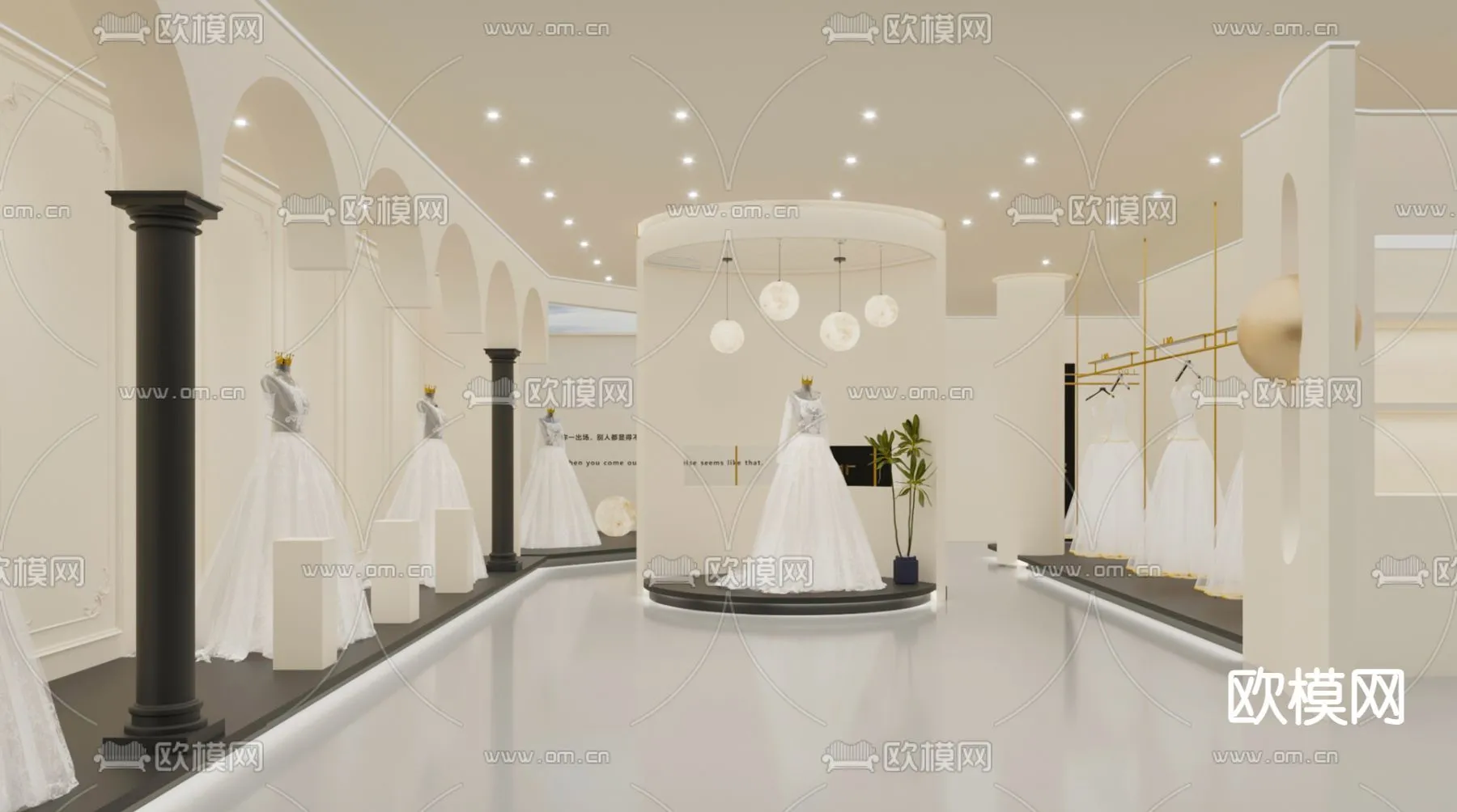 Bridal Shop – Wedding Store – Interior Desgin 3D Scene – 048