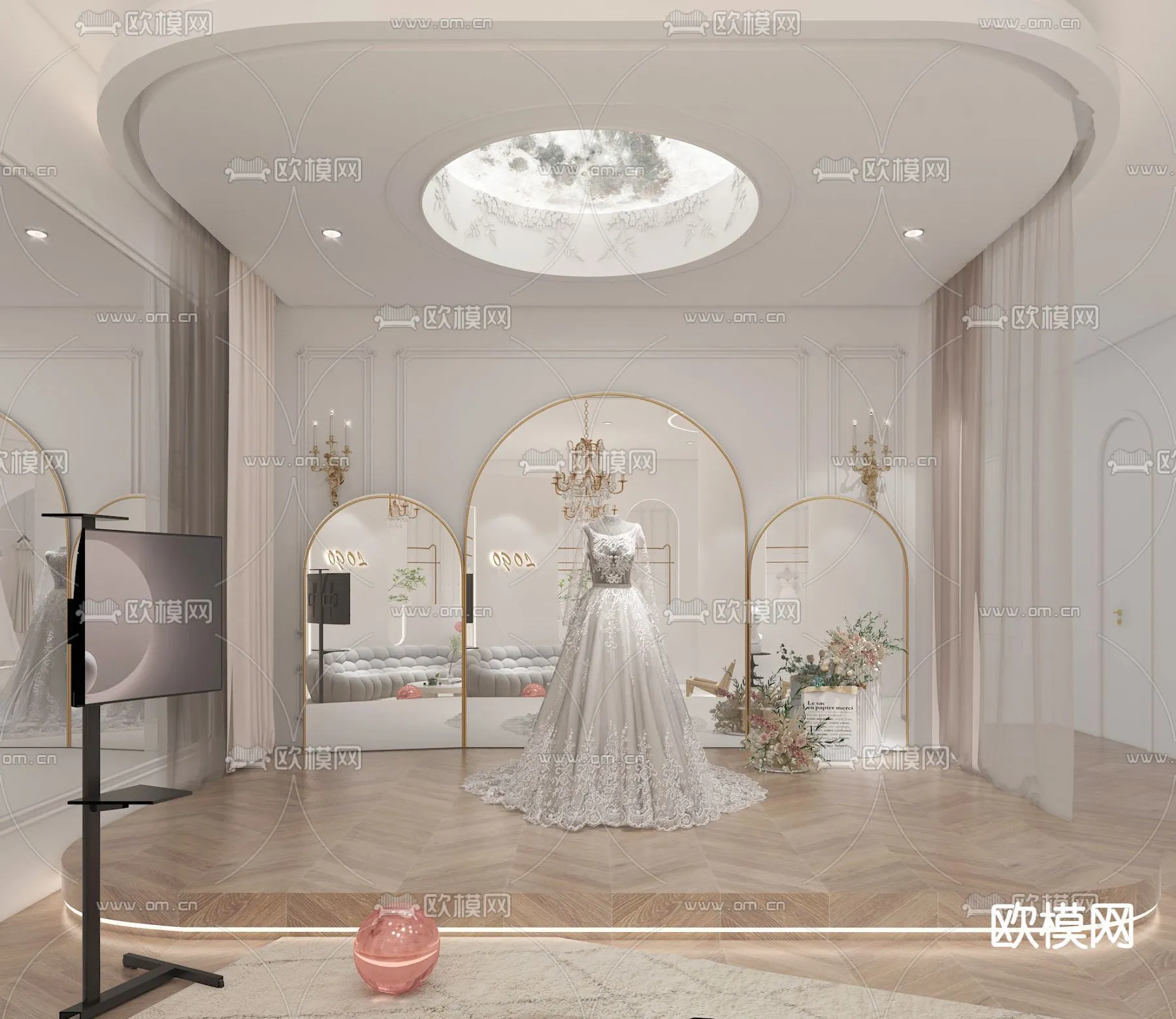 Bridal Shop – Wedding Store – Interior Desgin 3D Scene – 054