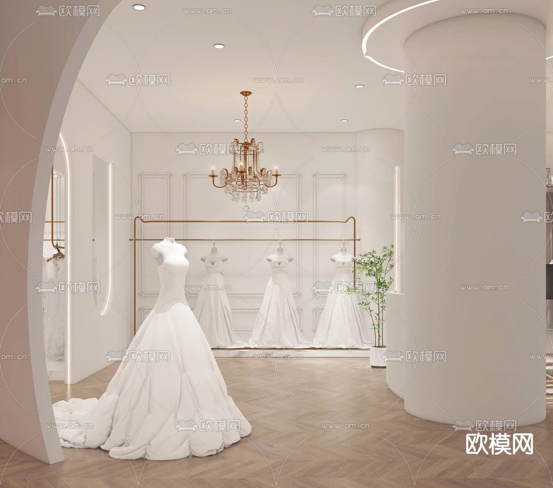 Bridal Shop – Wedding Store – Interior Desgin 3D Scene – 057