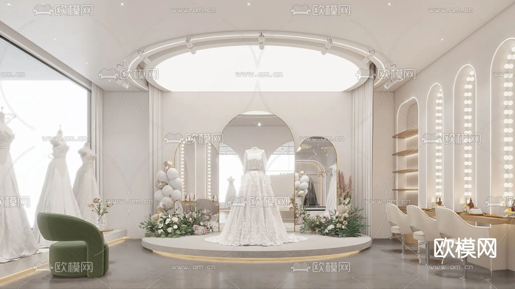 Bridal Shop – Wedding Store – Interior Desgin 3D Scene – 065