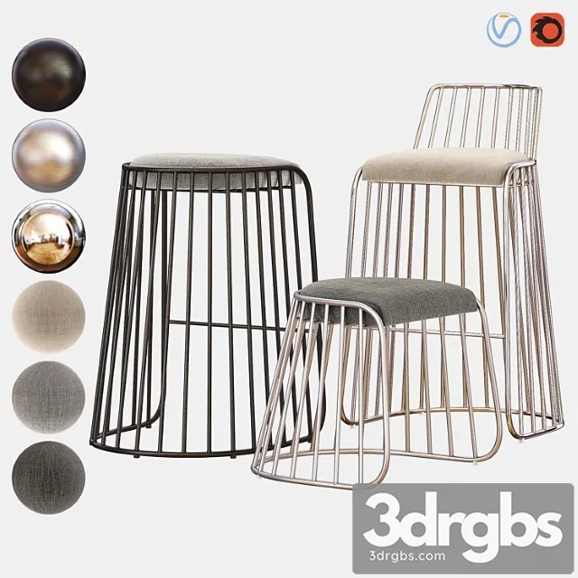 Bride’s veil bar chair & counter stool