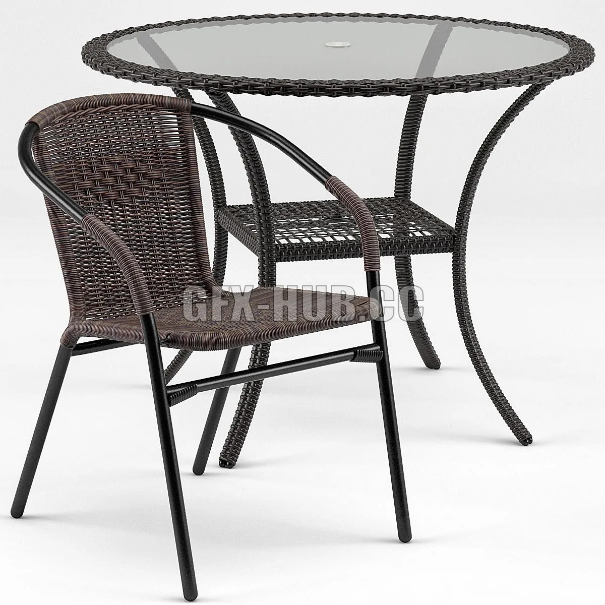 Brigance Bistro Table Acadian DIning Chair 3dsMax Model