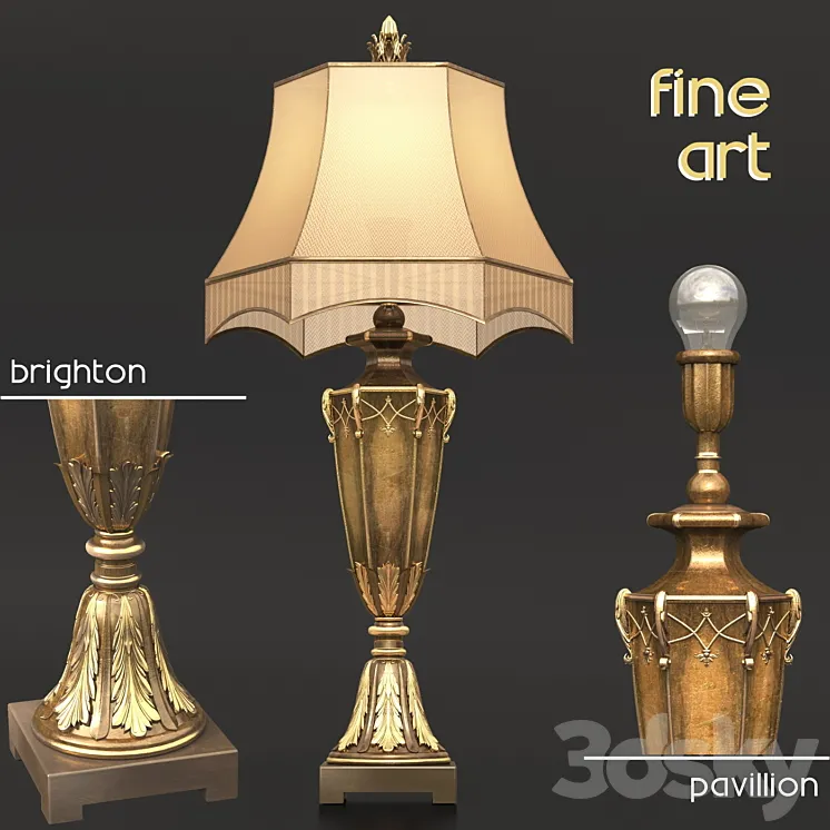 Brighton pavillion lamp from Fine Art 3DS Max