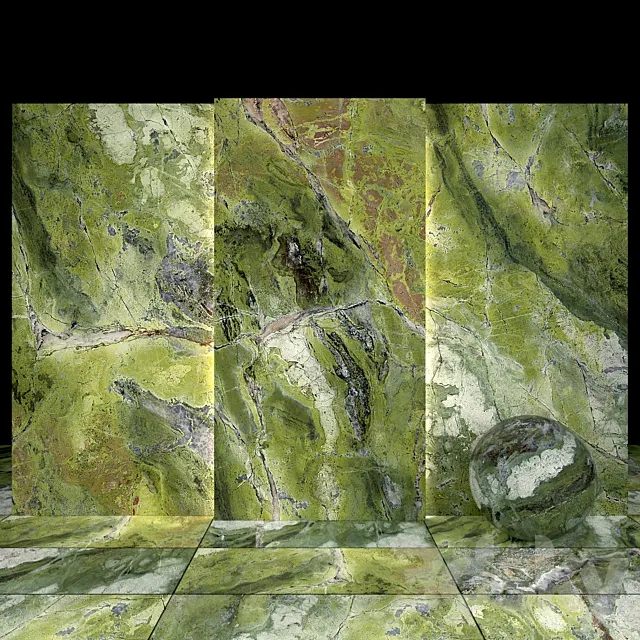 Brilliant Green Marble 02 3DSMax File