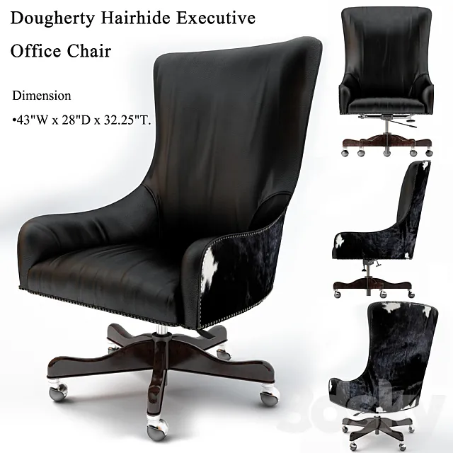 Brindle Dougherty Hairhide Executive Office Chair Working chair 3ds Max