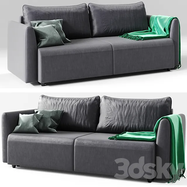 Brissund sofa bed 3 seater _ Brissund 3-seat sofa bed 3DSMax File