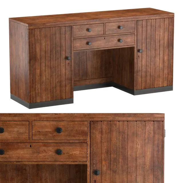 BRITISH COLONIAL ART DECO SIDEBOARD 3dsMax Model