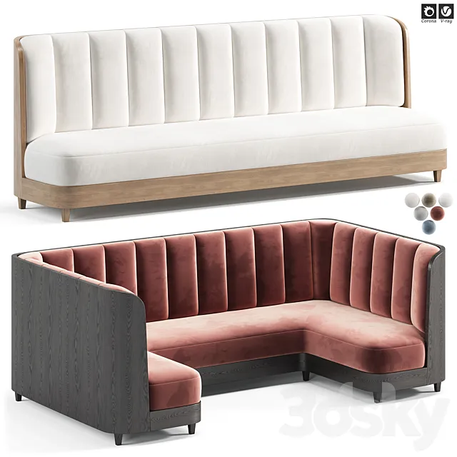 Brittany Restaurant Sofa 3dsMax Model