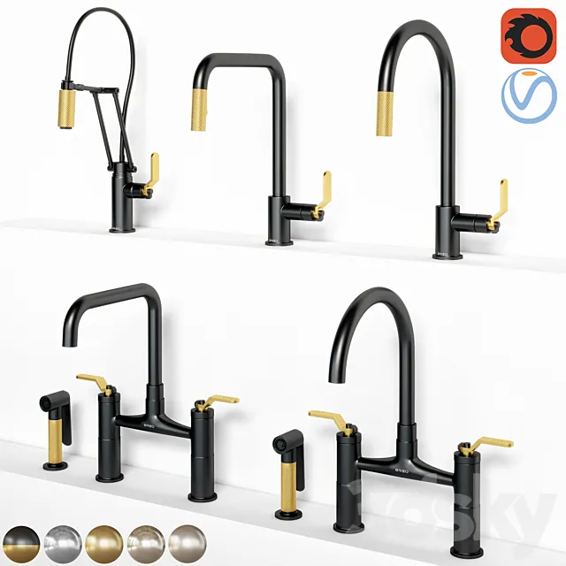 brizo_kitchen_faucet_set 3DS Max Model