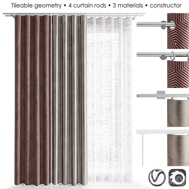 Broad Curtain Constructor 3dsMax Model