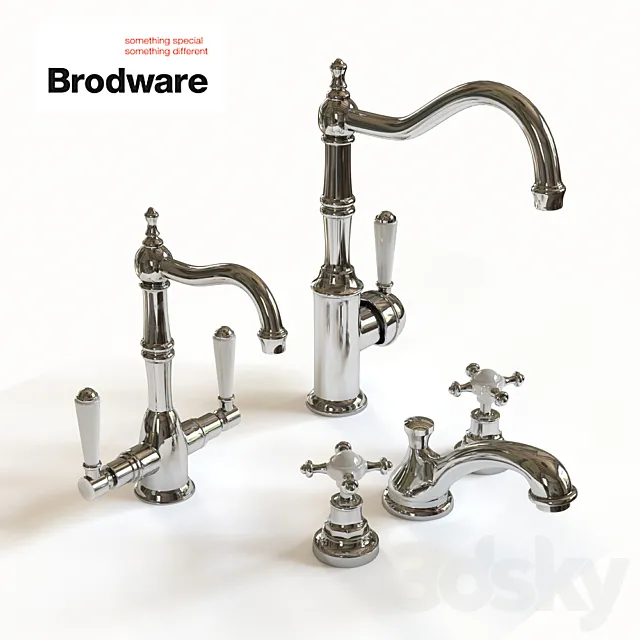 Brodware chrome faucets 3ds Max