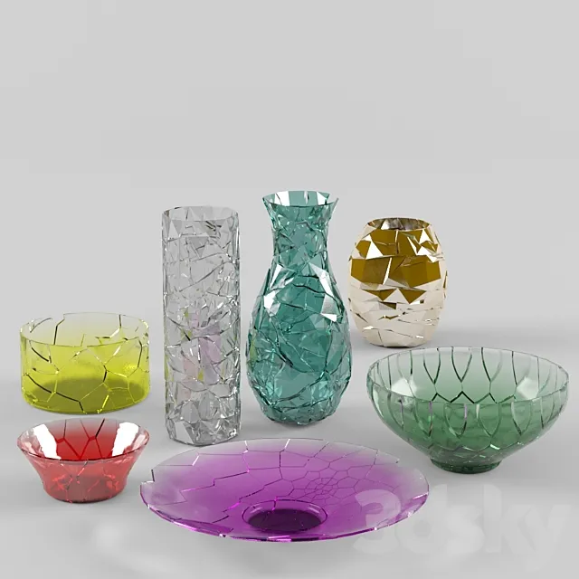 “Broken” vases 3DS Max Model