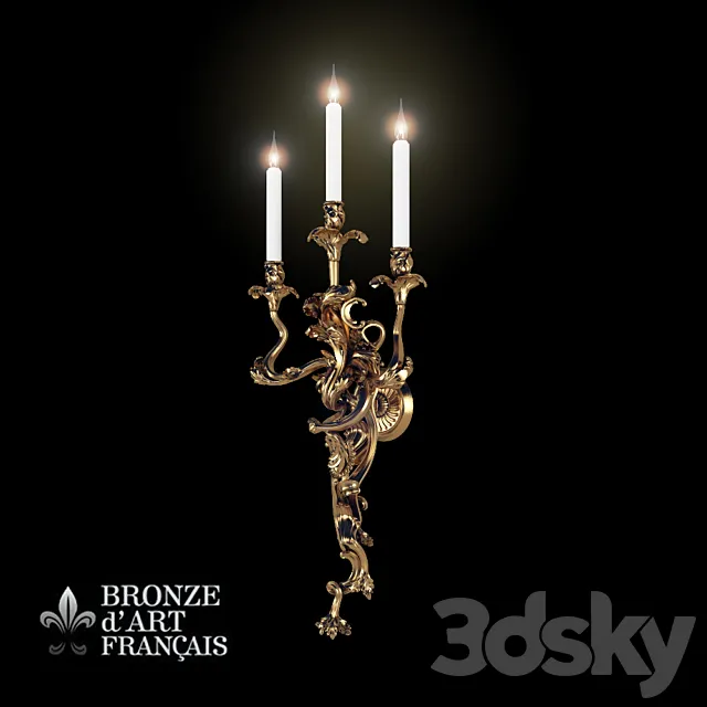 Bronze d`Art Louis XV Sconces 3DSMax File