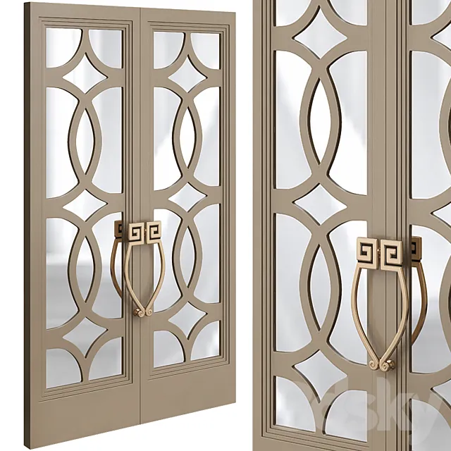 Bronze fretwork door 3ds Max