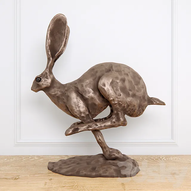 Bronze Rabbit Sculpture 3ds Max