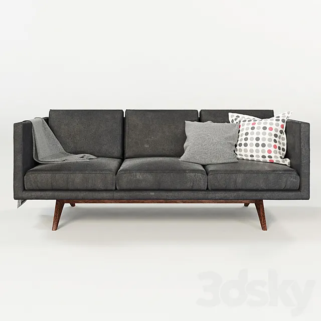 Brooklyn Leather Sofa 3DSMax File