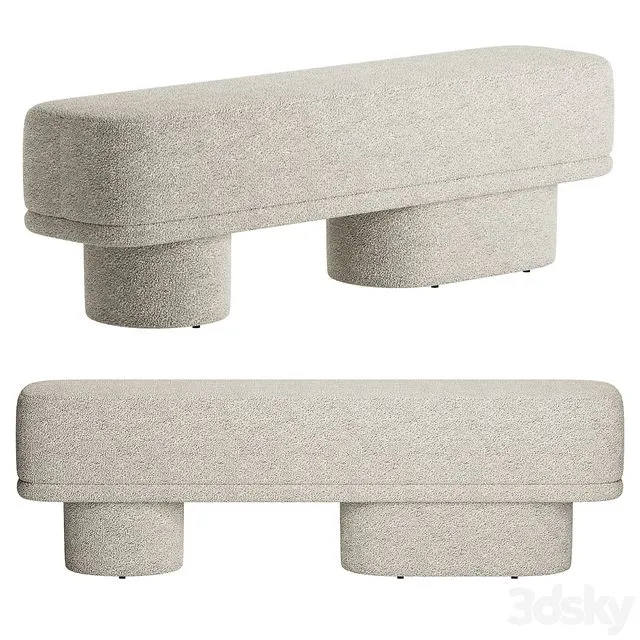 Brooks bench Lulu and Georgia 3dsMax Model