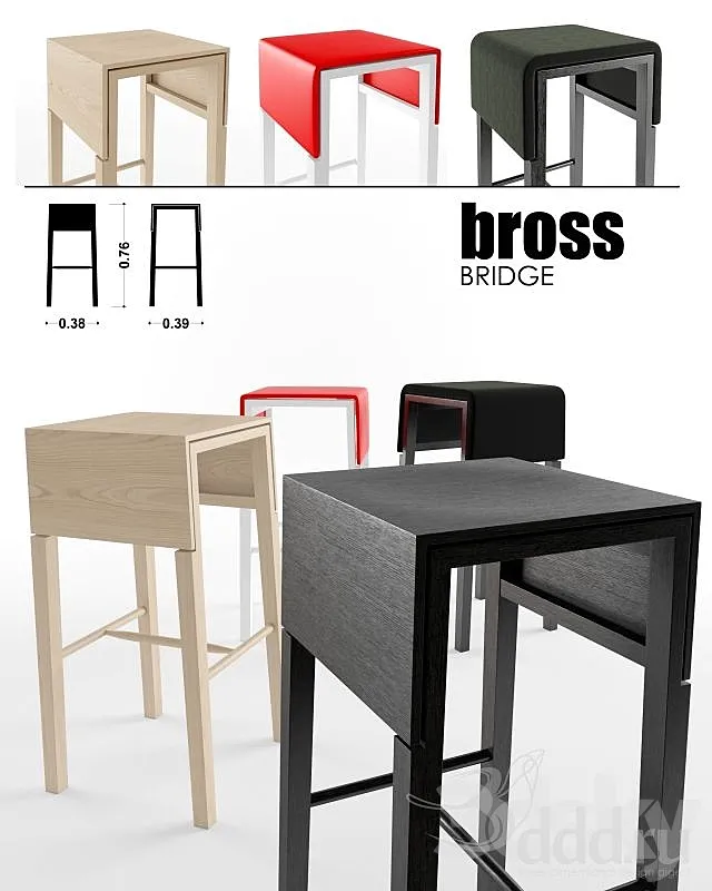 BROSS Bridge stool 3ds Max