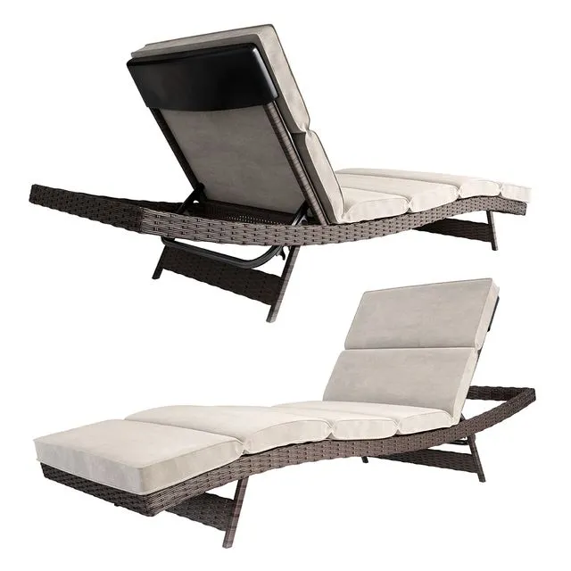 Brown Fortenberry Reclining Chaise Lounge with Cushion 3dsMax Model