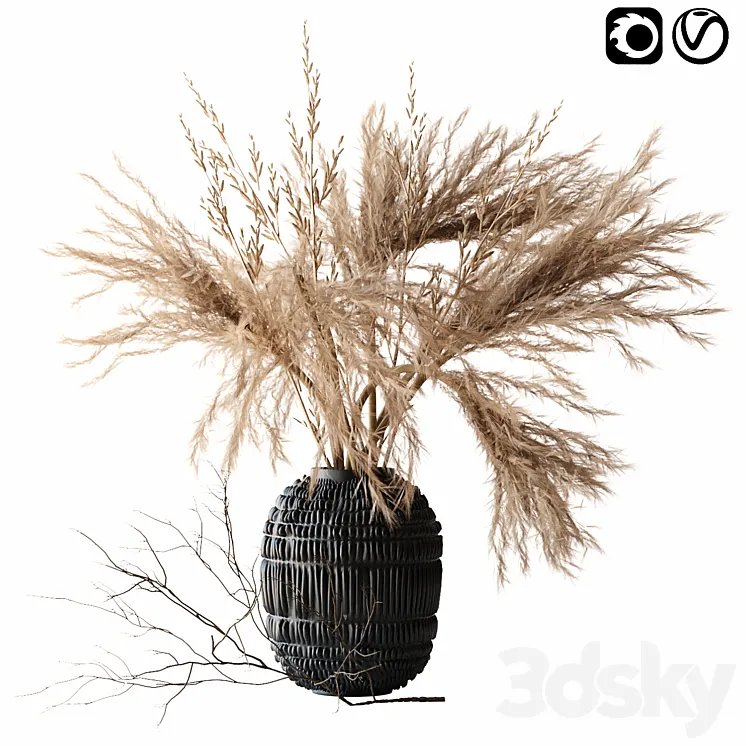 Brown pampas 3DS Max