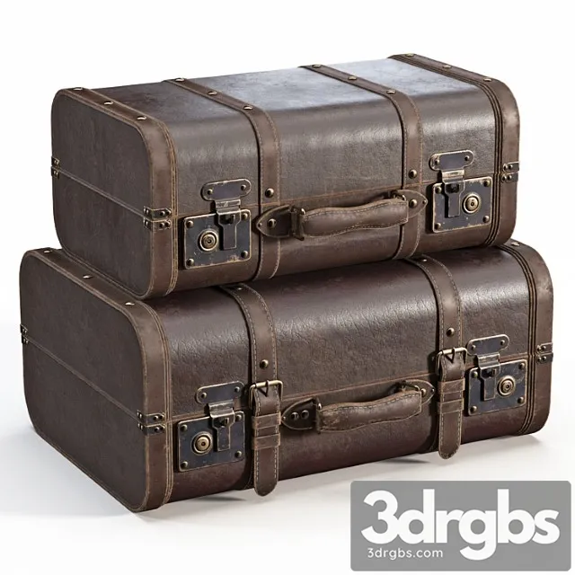 Brown vintage suitcases 3dsmax Download