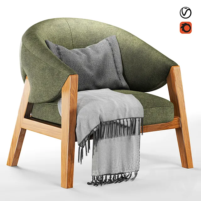 bruno moinard apora armchair 3ds Max