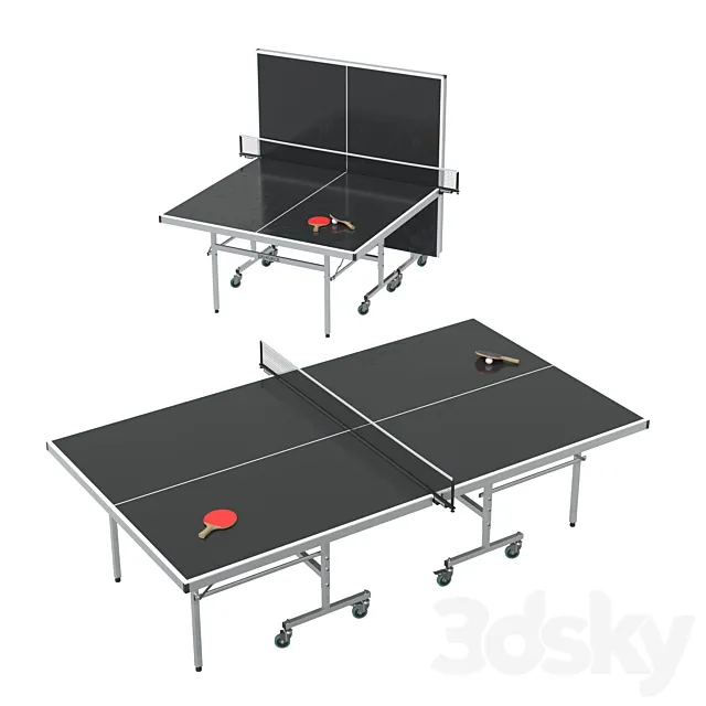 Brunswick Indoor _ Outdoor Tournament Table Tennis 3DS Max Model