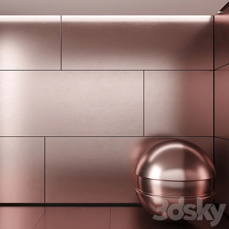 brushed copper 2 3DS Max