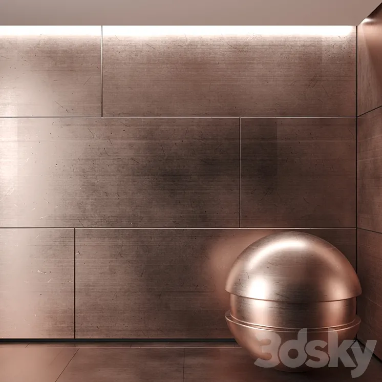 brushed copper 3DS Max