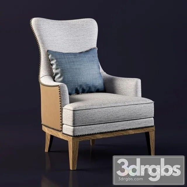 Bryn Wingback Chair Sam Moore Finish 3dsmax Download