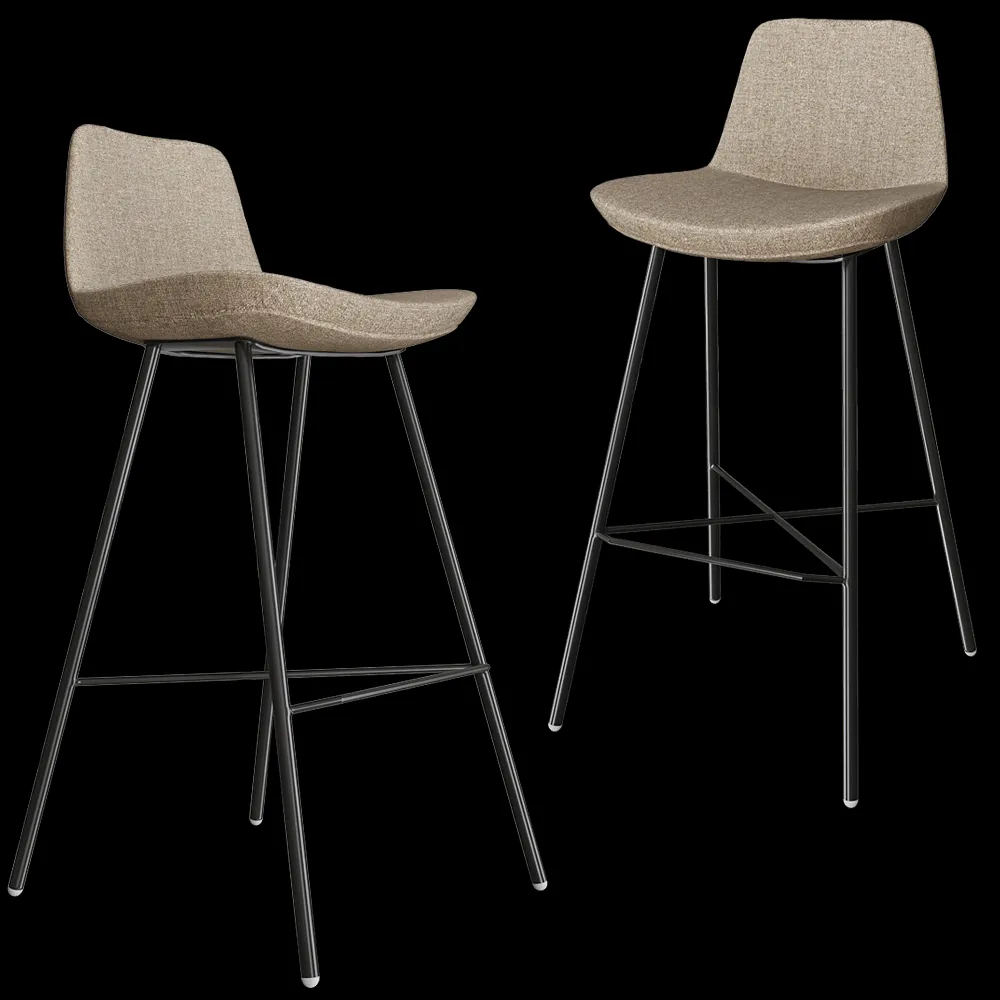 B&T Design – Bar stool Pera X Base 3ds Max