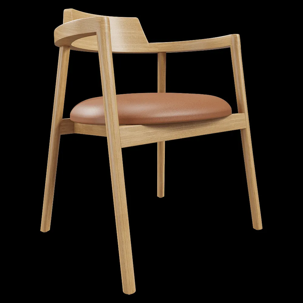 B&T Design – Dining chair Alek Wooden 3ds Max