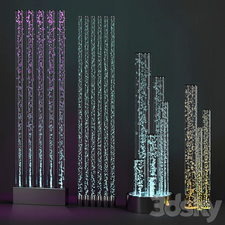 Bubble columns and colonnades 3DS Max