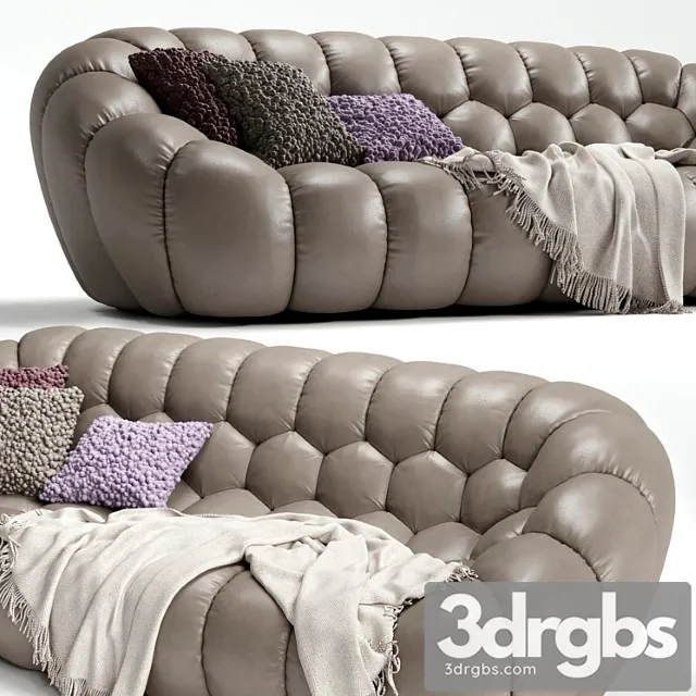 Bubble cuir sofa 4 seats roche bobois 2 3dsmax Download