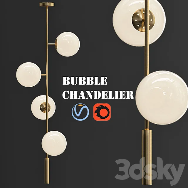 Bubble_Chandelier_vertical 3DS Max Model