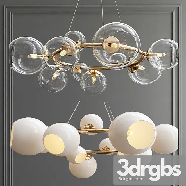 Bubbles 9-light chandelier 3dsmax Download