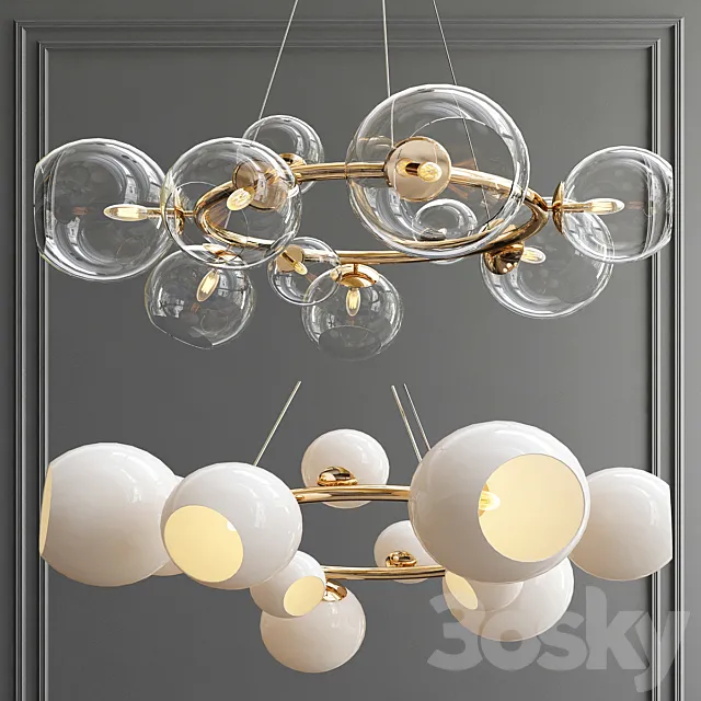 Bubbles 9-light Chandelier 3ds Max
