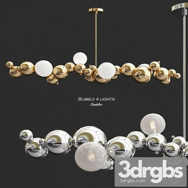 Bubbly 4 light chandelier