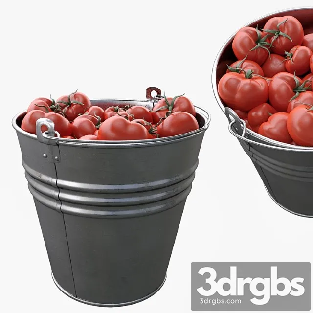 Bucket with tomatoes 3dsmax Download