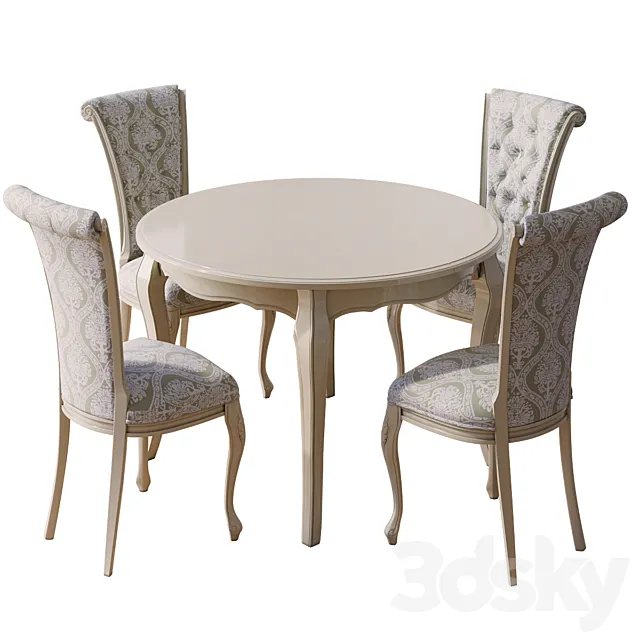 BUCZYNSKI round table. chair 2. Classic collection 3DS Max Model