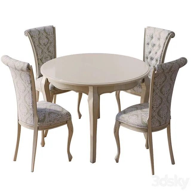 BUCZYNSKI round table. chair 2. Classic collection 3dsMax Model