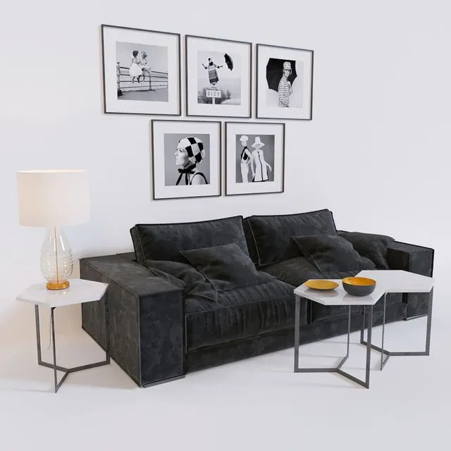 Budapest Soft Sofa 3dsMax Model
