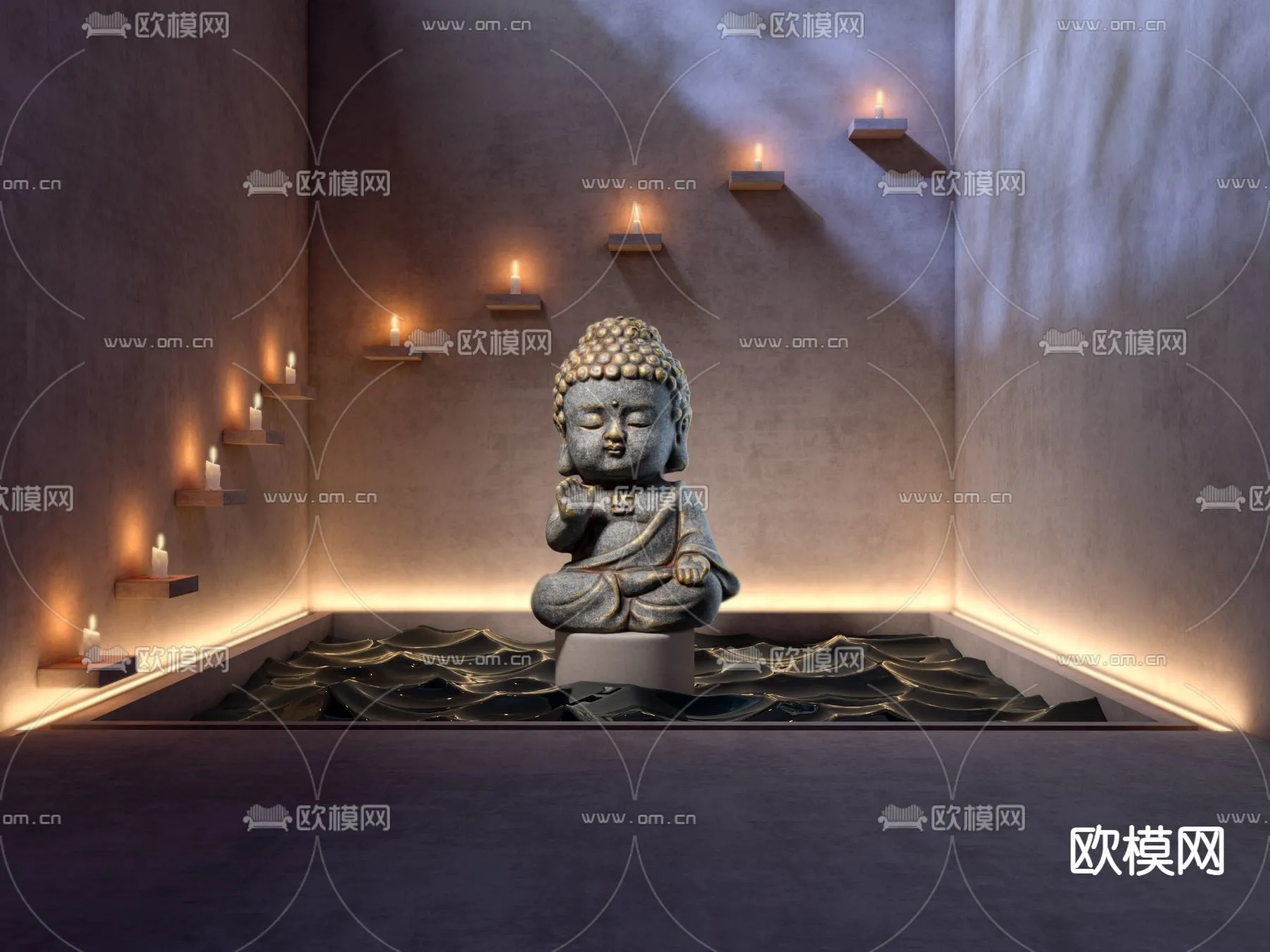 Buddha 3D Model for Decoration – Interior Design – 003