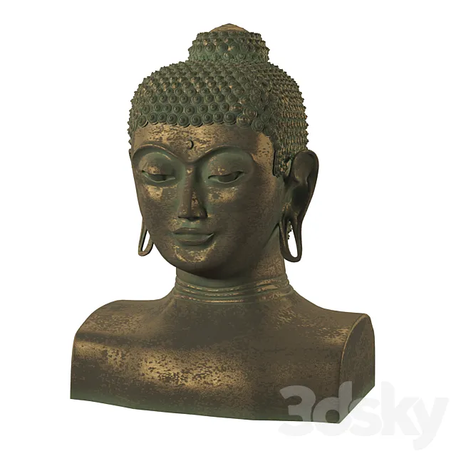 buddha head 3DS Max Model