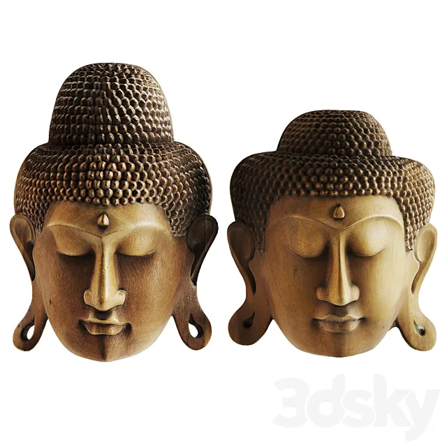 Buddha Mask Decor 3DSMax File
