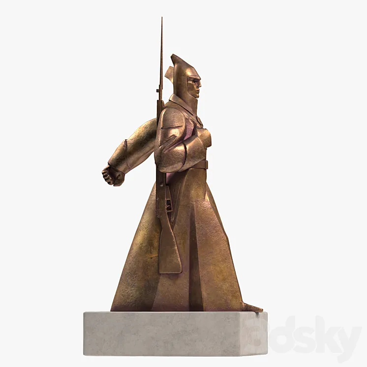 “””Budenovets”” monument to the Soldier-Red Guard in Stavropol” 3DS Max Model