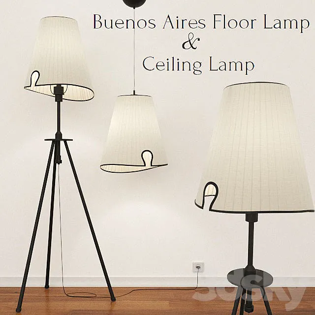 Buenos Aires Ceiling Lamp 3ds Max