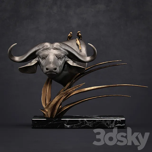 buffalo sculpture 3DS Max Model